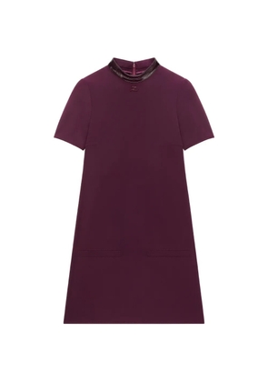 Courrèges vinyl-collar A-line mini dress - Purple