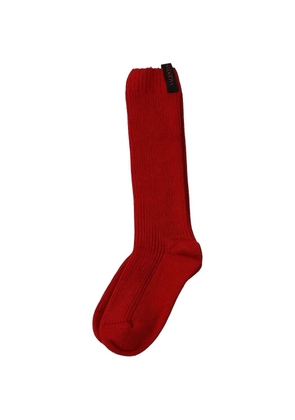 Valentino Garavani logo-patch socks - Red