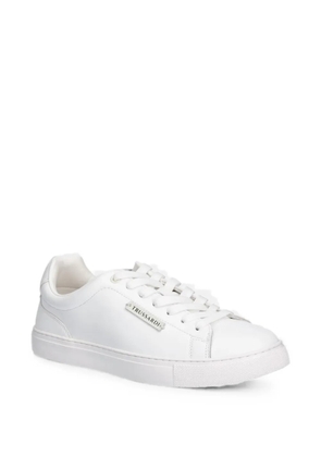 Trussardi logo-patch sneakers - White