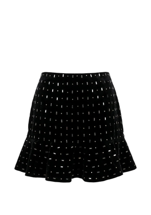 Valentino Garavani crystal-embellished ruffled skirt - Black