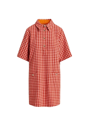 Essentiel Antwerp Kooky checked A-line mini dress - Red