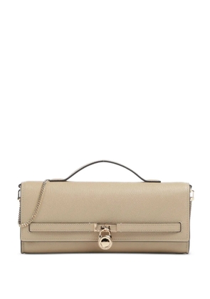 Michael Kors Hamilton Moderne medium leather convertible clutch - Neutrals
