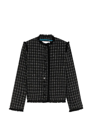 MSGM bouclé-tweed frayed jacket - Black