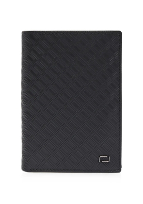 Lancel Leon monogram-embossed leather wallet - Black
