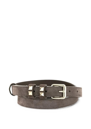 Valentino Garavani Rockstud suede belt - Brown