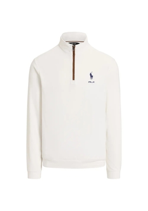 RLX Ralph Lauren quarter-zip logo-embroidered sweatshirt - White