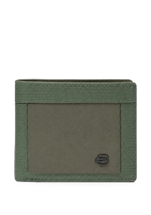 PIQUADRO logo-plaque panelled wallet - Green