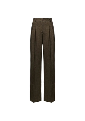 THE ANDAMANE pleated tailored trousers - Brown