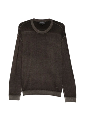 Emporio Armani ribbed-trim wool sweater - Green