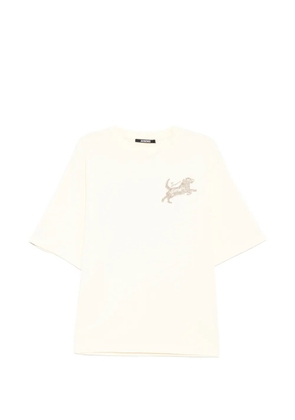 Jacquemus dog-print cotton T-shirt - Neutrals