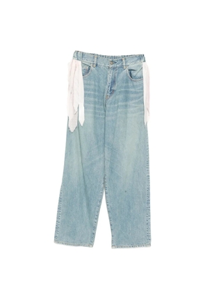 Undercover scarf-detail faded jeans - Blue