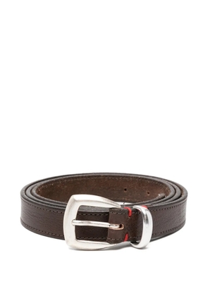 Eleventy buckle-fastening leather belt - Brown