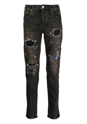 Purple Brand distressed-effect slim-fit jeans - Black
