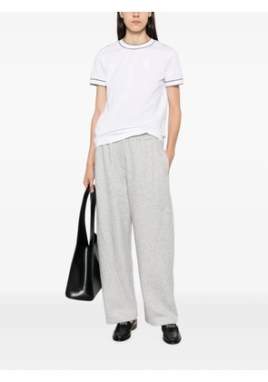 Brunello Cucinelli logo-patch contrast-trim T-shirt - White