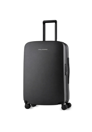 PIQUADRO logo-plaque hardshell suitcase - Black