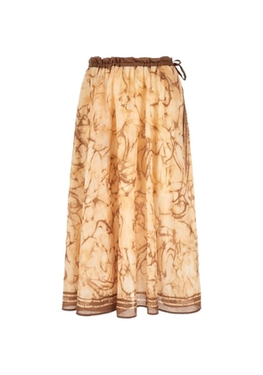 ZIMMERMANN Indra midi skirt - Neutrals