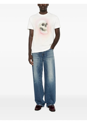 Alexander McQueen button-fastening faded jeans - Blue