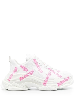 Balenciaga Triple S logo-print sneakers - White