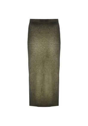 Avant Toi fine-knit gradient-effect straight skirt - Green