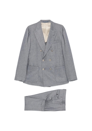 Eleventy peak-lapel double-breasted suit - Blue