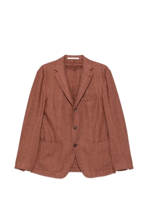 Eleventy pinstripe notched-lapel blazer - Brown