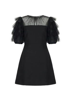 Valentino Garavani bead-embellished ruffled midi dress - Black