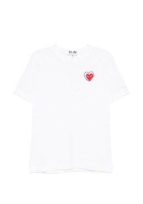 Comme Des Garçons heart-detail T-shirt - White