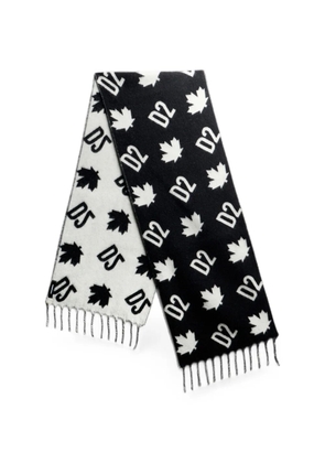 DSQUARED2 D2 monogram scarf - Black