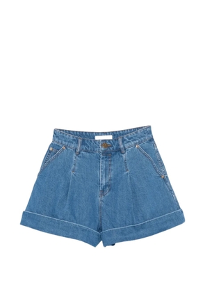 ZIMMERMANN pleated denim shorts - Blue