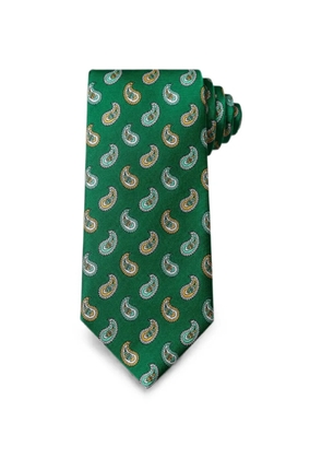 Bona Furtuna paisley-print silk-twill tie - Green