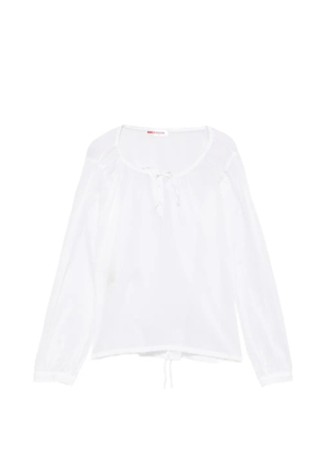 Prada Pre-Owned 1990 tie-neck drawstring blouse - White