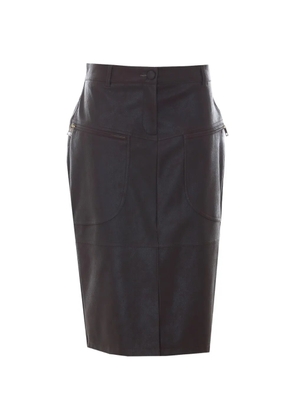 LIU JO midi skirt in coated fabric - Brown