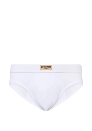 DSQUARED2 logo-embroidered briefs - White