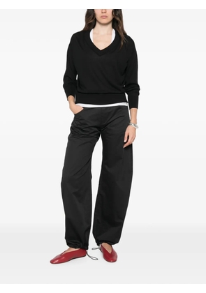 Marella V-neck long-sleeve sweater - Black
