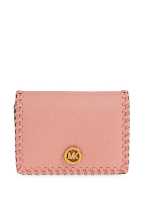 Michael Michael Kors whipstitch-trim leather card holder - Pink