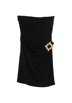 Moschino buckle-detail strapless dress - Black