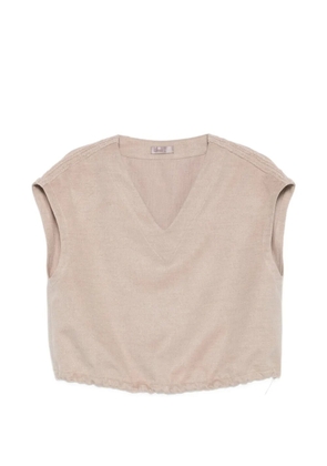 Herno V-neck vest - Neutrals
