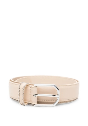 Peserico bead-embellished leather belt - Neutrals