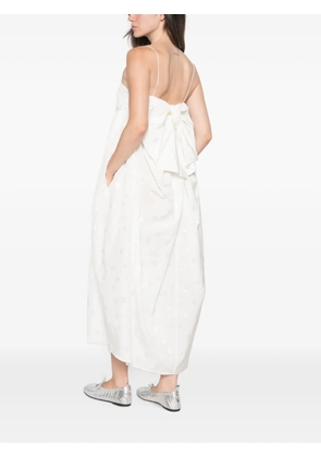 Cecilie Bahnsen Vilma embroidered bow-detail dress - White