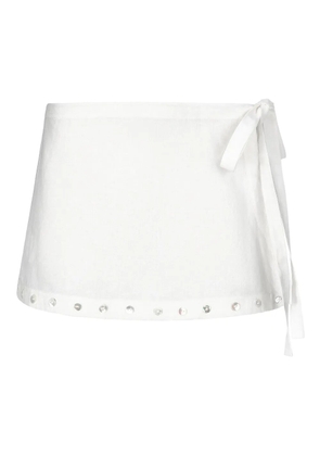 STAUD Zandra mini skirt - White