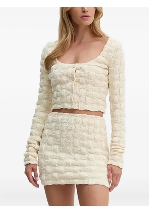 Nanushka woven buttoned-up top - Neutrals