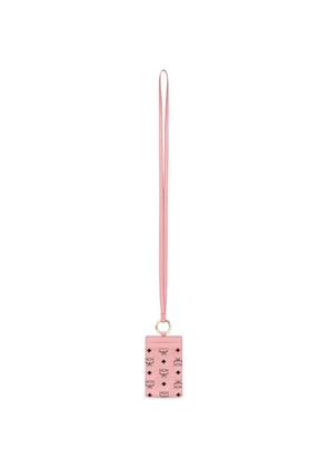 MCM Visetos lanyard card holder - Pink