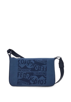 Ferragamo shoulder bag with logo - Blue