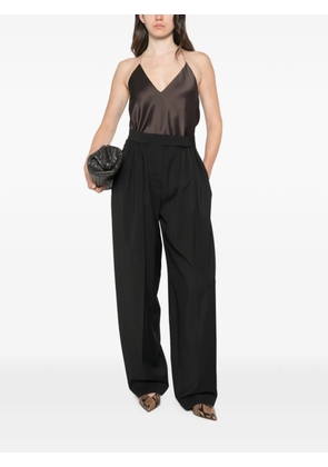 Sportmax Spxpiombo V-neck chain-strap top - Brown