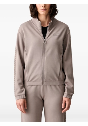 Ea7 Emporio Armani logo-print zip-up jacket - Grey