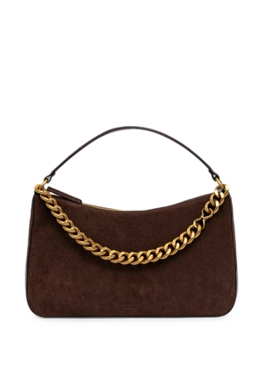 TWINSET chain-link suede tote bag - Brown