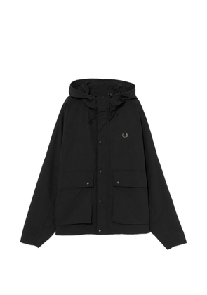 Fred Perry logo-embroidered hooded jacket - Black