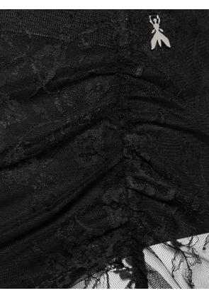 Patrizia Pepe asymmetric lace maxi skirt - Black
