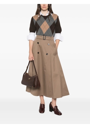 Prada crew neck short-sleeve top - Brown