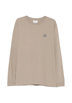 Maison Kitsuné Fox Head long-sleeve T-shirt - Neutrals